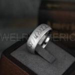 Klingon Ring, Star Trek Ring, Star Trek Wedding Band, Silver Star Trek Wedding Ring, Star Trek Wedding Ring, Star Trek Jewelry