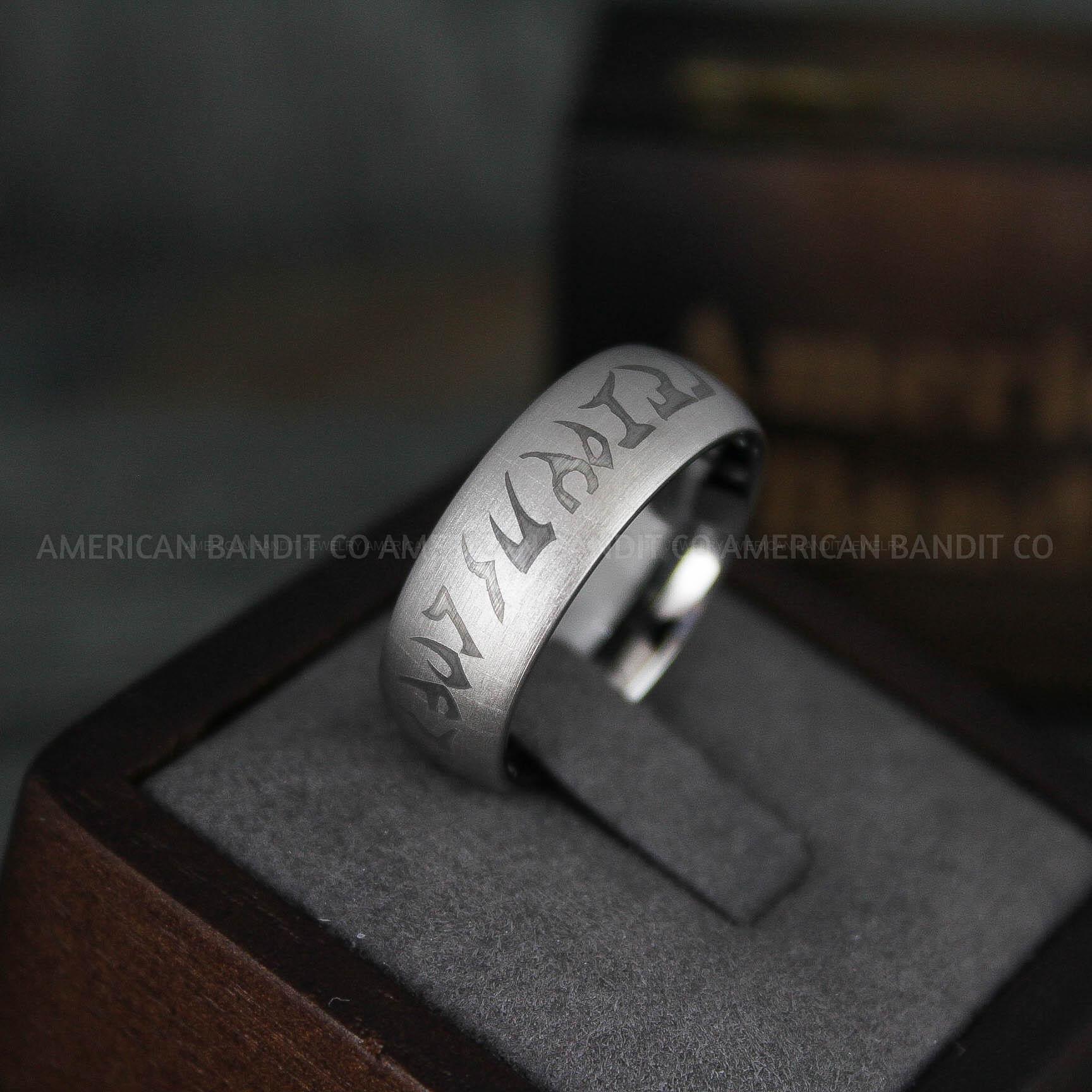 IMG_5846 Klingon Ring, Star Trek Ring, Star Trek Wedding Band, Silver Star Trek Wedding Ring, Star Trek Wedding Ring, Star Trek Jewelry - Image 1