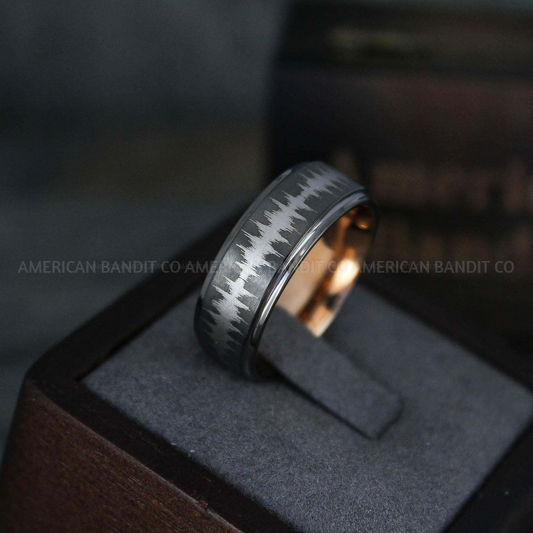 IMG_5848 Soundwave Ring, Soundwave Jewelry, Soundwave Wedding Band, Soundwave - Image 1