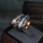 Soundwave Rings, Couple Rings, Soundwave Jewelry, Soundwave Wedding Bands, Soundwave - Image 2