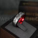 Zelda Ring, Zelda Wedding Ring, Gamer Ring, Gamer Jewelry, Zelda Wedding Band, Gamer Wedding Ring, Black Wedding Ring