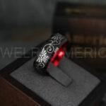 Zelda Ring, Zelda Wedding Ring, Gamer Ring, Gamer Jewelry, Zelda Wedding Band, Gamer Wedding Ring, Black Wedding Ring
