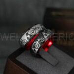 Zelda Ring, Zelda Wedding Ring, Gamer Ring, Gamer Jewelry, Zelda Wedding Band, Gamer Wedding Ring, Black Wedding Ring - Image 2
