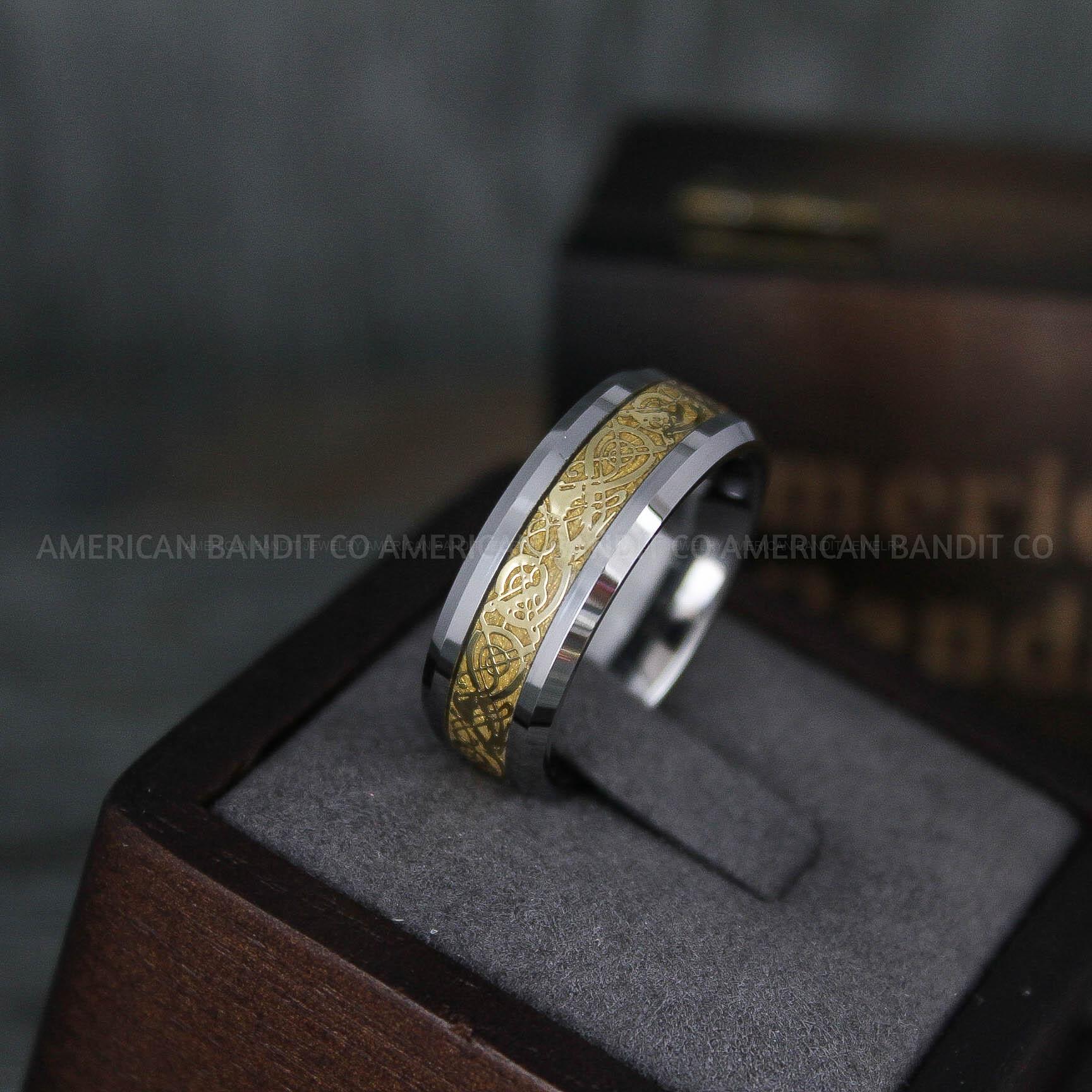 IMG_5871 Vikings Ring, Dragon Ring, Dragon Scroll Ring, Vikings Wedding Band, Silver Wedding Band - Image 1