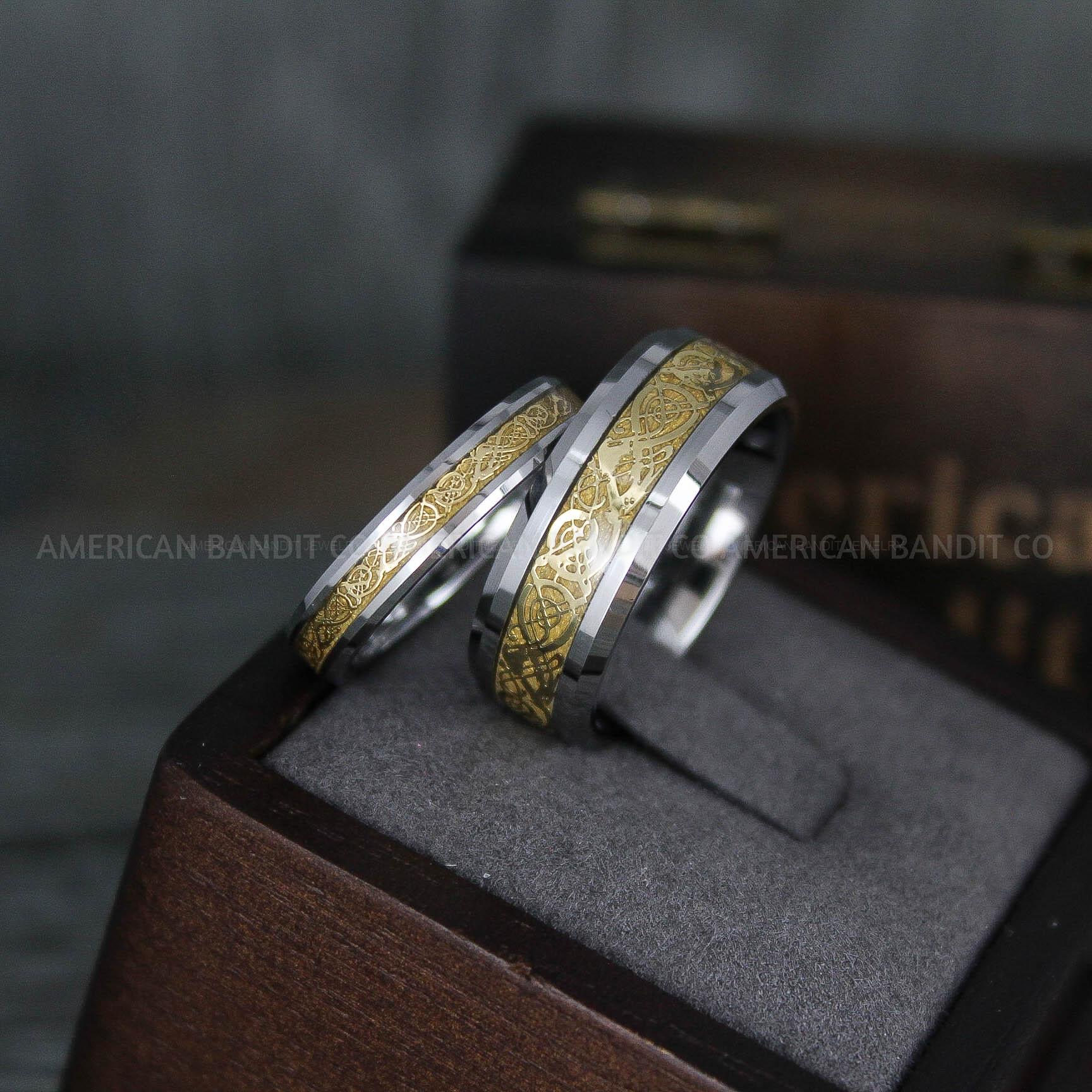 IMG_5872 Vikings Rings, Dragon Rings, Dragon Scroll Rings, Vikings Wedding Bands, Silver Wedding Bands - Image 1