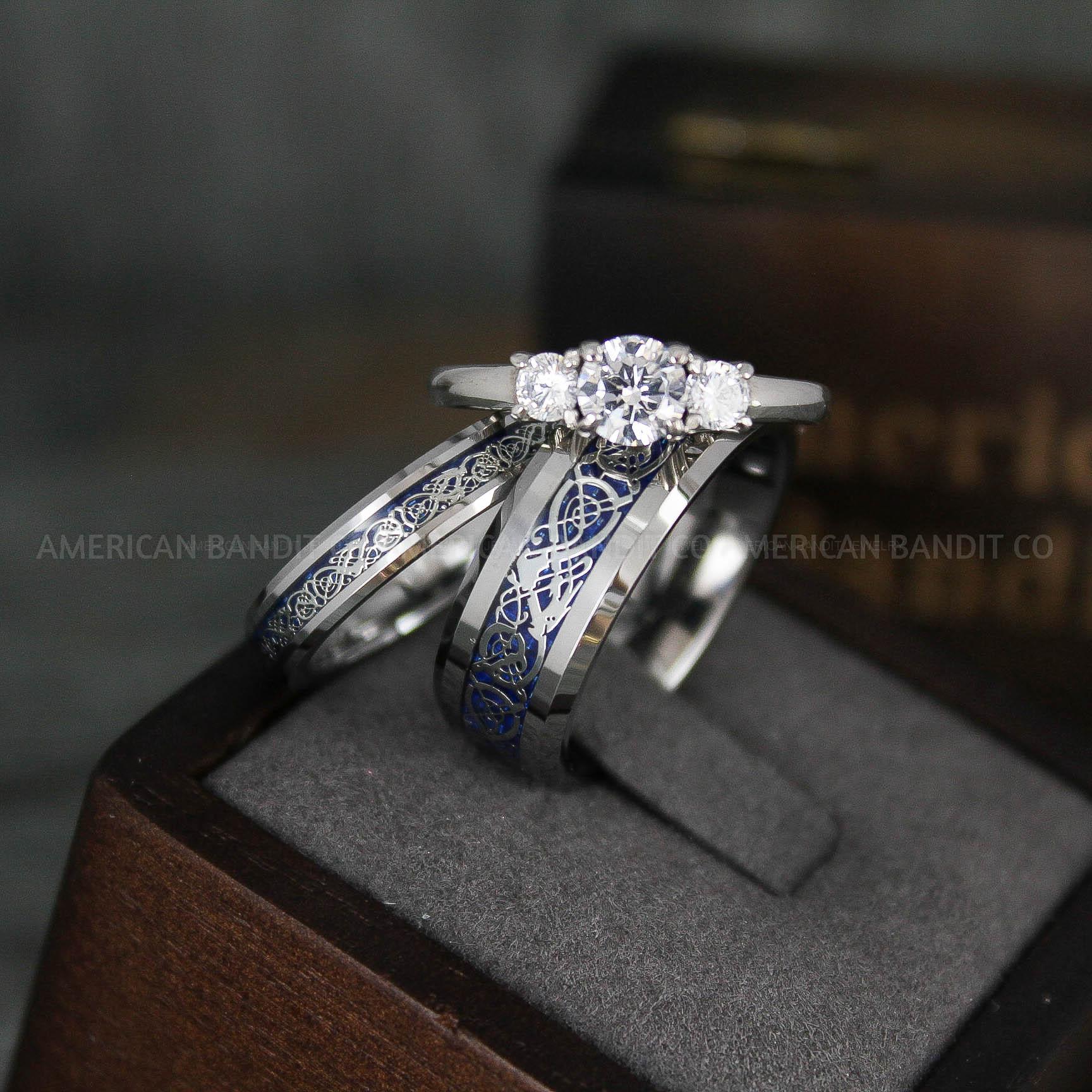 IMG_5877 Vikings Rings, Dragon Rings, Dragon Scroll Rings, Vikings Wedding Bands, Silver Wedding Bands - Image 1