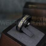 Vikings Rings, Dragon Rings, Dragon Scroll Rings, Vikings Wedding Bands, Black Wedding Bands - Image 3