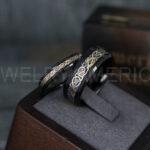 Vikings Rings, Dragon Rings, Dragon Scroll Rings, Vikings Wedding Bands, Black Wedding Bands