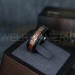 Vikings Rings, Dragon Rings, Dragon Scroll Rings, Vikings Wedding Bands, Black Wedding Bands - Image 6