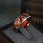 Zelda Ring, Zelda Wedding Ring, Gamer Ring, Gamer Jewelry, Zelda Wedding Band, Gamer Wedding Ring, Red Wedding Ring - Image 2