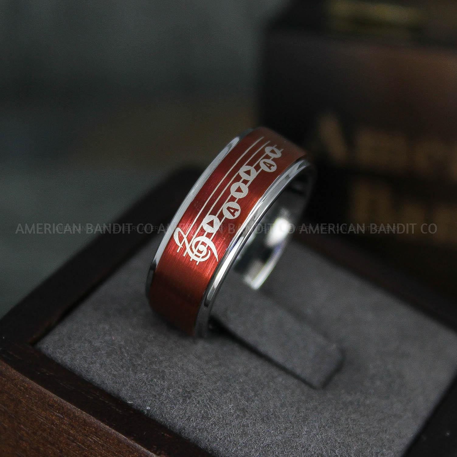IMG_5895 Zelda Ring, Song of Time Ring, Zelda Wedding Ring, Gamer Ring, Gamer Jewelry, Zelda Wedding Band, Gamer Wedding Ring, Red Wedding Ring - Image 1