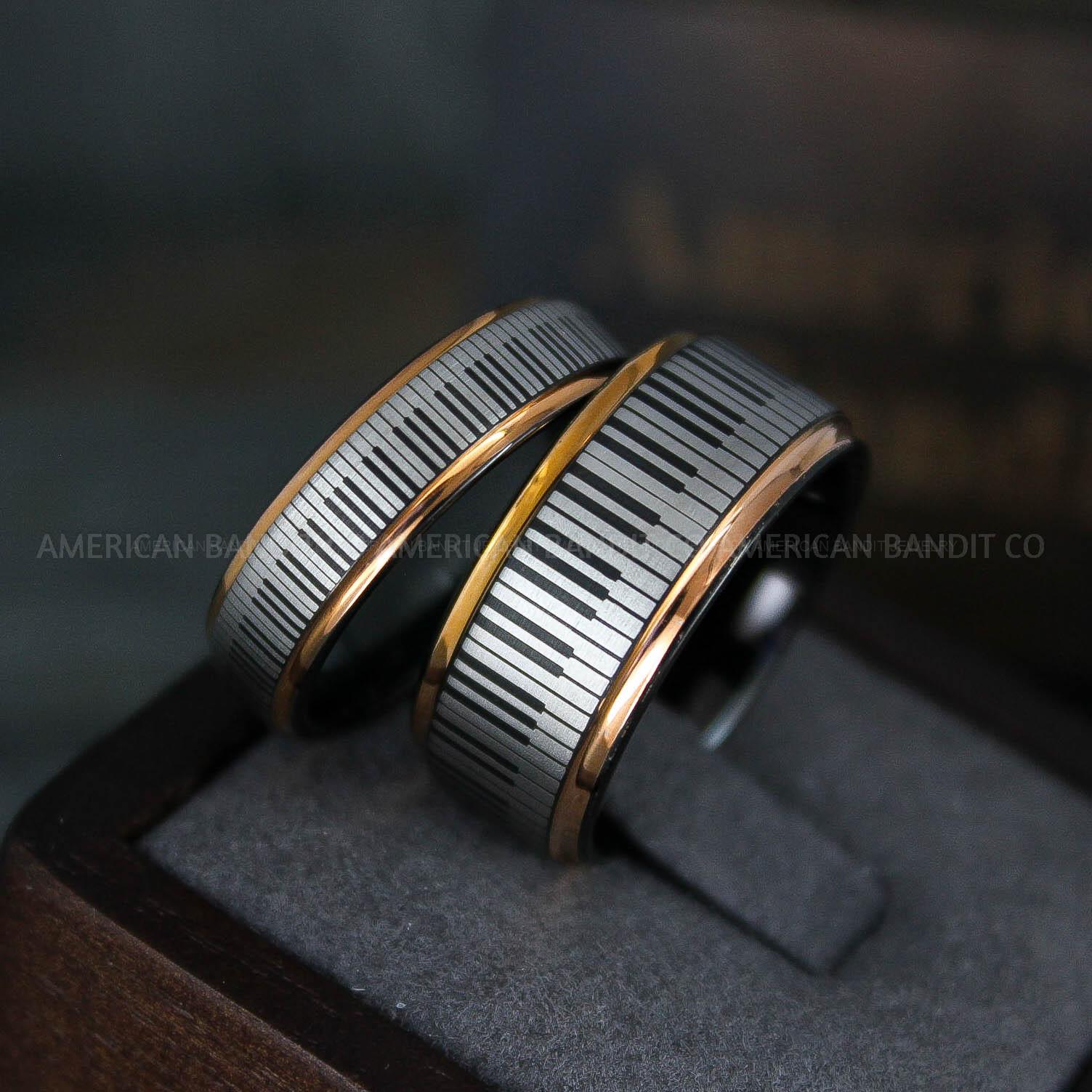 IMG_5898 Piano Rings, Music Rings, Music Jewelry, Piano Keys Rings, Piano Jewelry, Musician Ring, Musician Jewelry - Image 1
