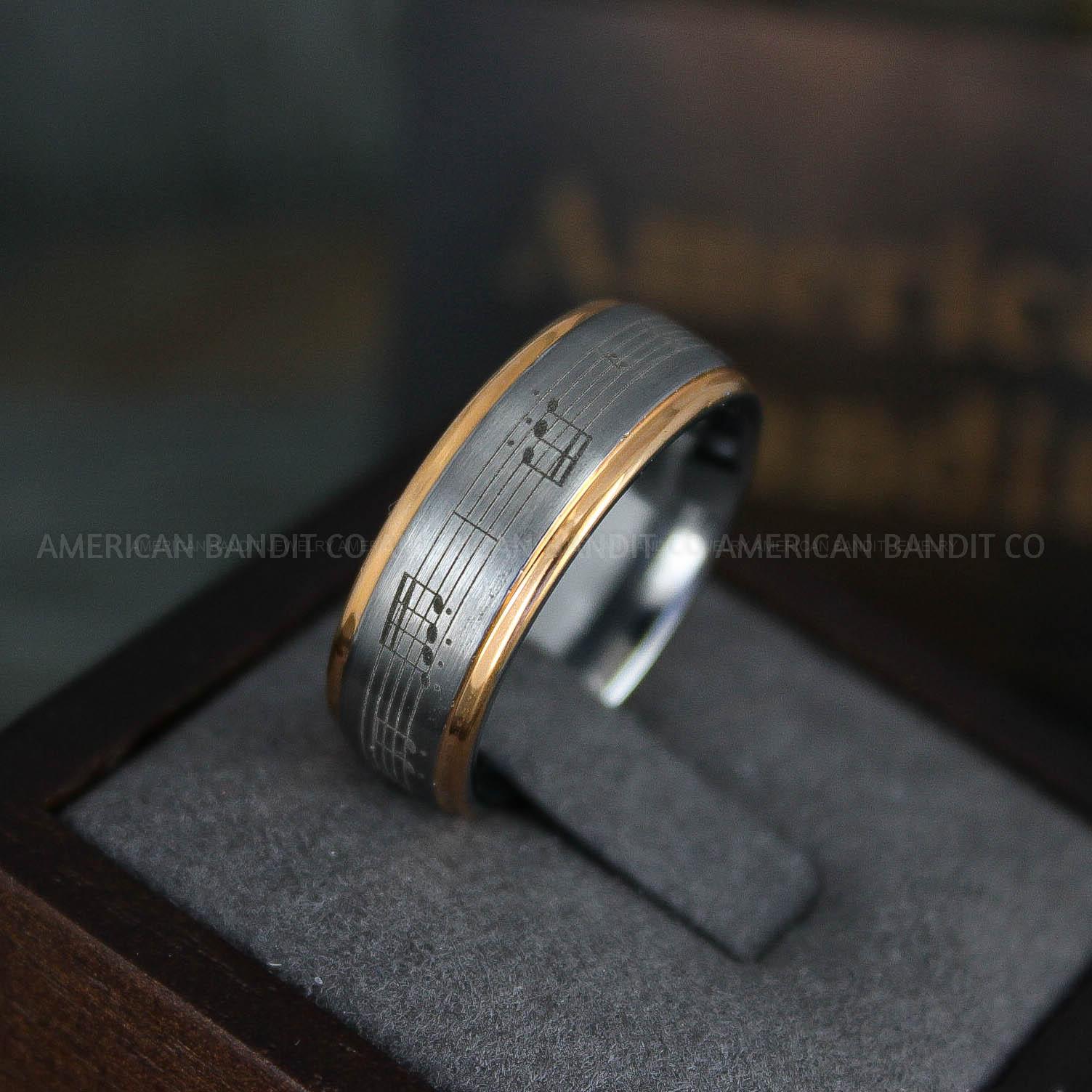 IMG_5906 Music Ring, Music Score Ring, Music Jewelry, Music Notes Ring, Piano Jewelry, Piano Ring, Guitar Ring, Musician Ring, Musician Jewelry - Image 1