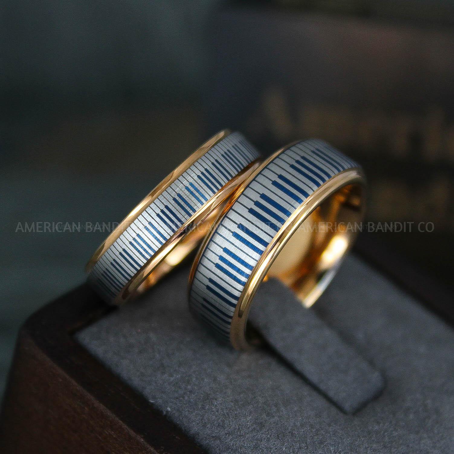 IMG_5915 Piano Key Ring, Music Ring, Music Score Ring, Music Jewelry, Music Notes Ring, Piano Jewelry, Piano Ring, Guitar Ring, Musician Ring, Musician Jewelry - Image 1