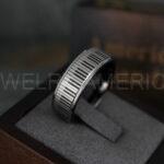 Piano Key Ring, Music Ring, Music Score Ring, Music Jewelry, Music Notes Ring, Piano Jewelry, Piano Ring, Guitar Ring, Musician Ring, Musician Jewelry