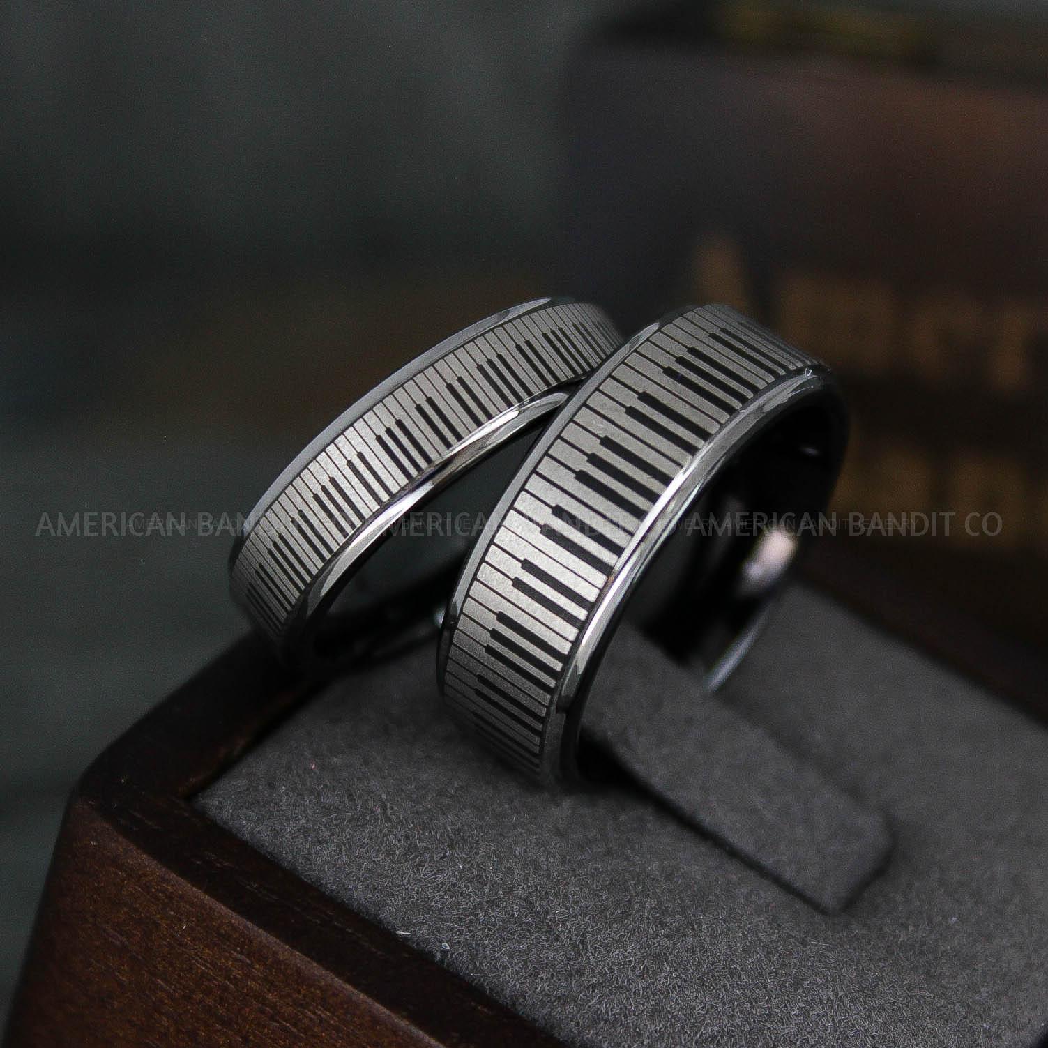 IMG_5923 Piano Key Ring, Music Ring, Music Score Ring, Music Jewelry, Music Notes Ring, Piano Jewelry, Piano Ring, Guitar Ring, Musician Ring, Musician Jewelry - Image 1