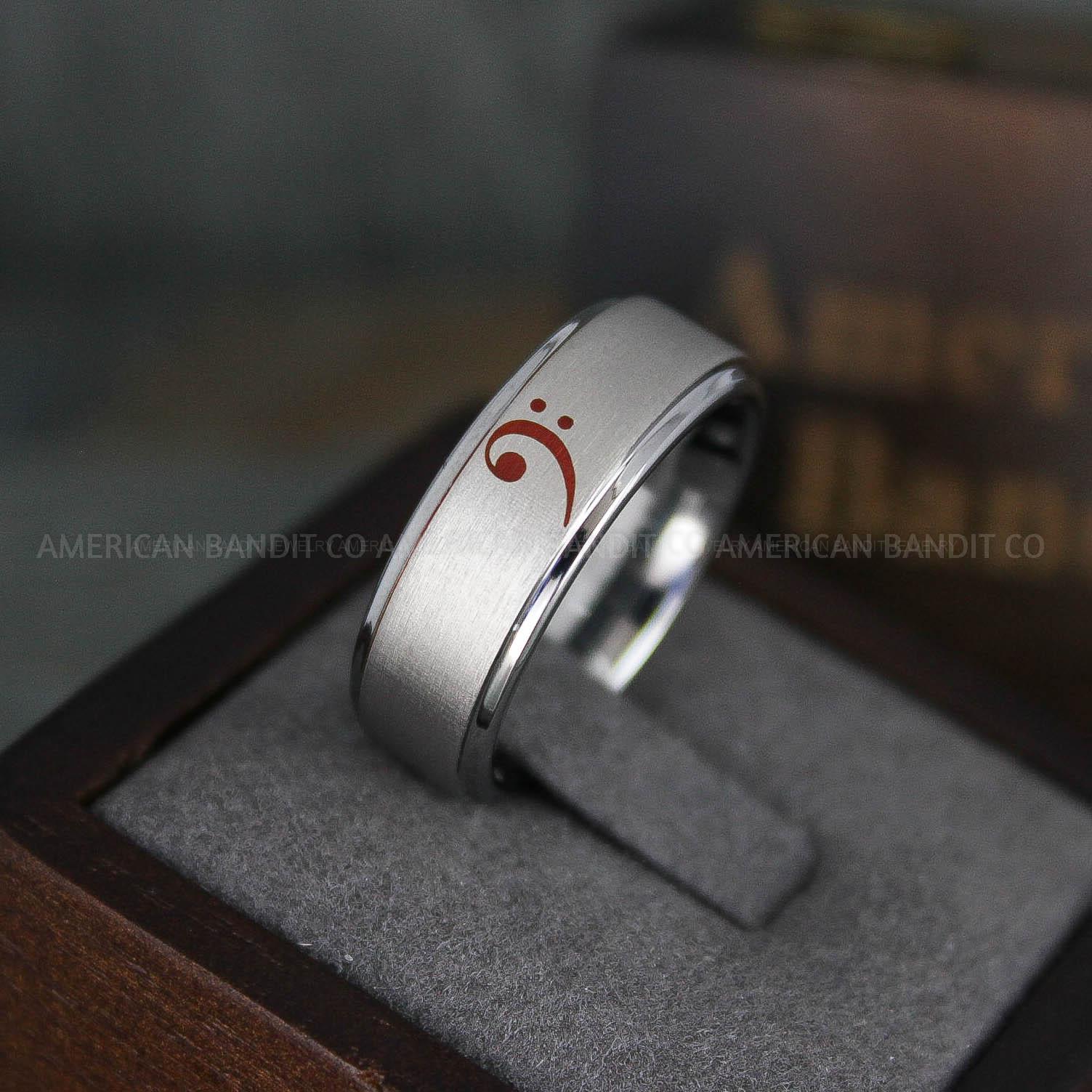 IMG_5935 Bass Clef Ring, Music Ring, Music Score Ring, Music Jewelry, Music Notes Ring, Piano Jewelry, Piano Ring, Guitar Ring, Musician Ring, Musician Jewelry - Image 1