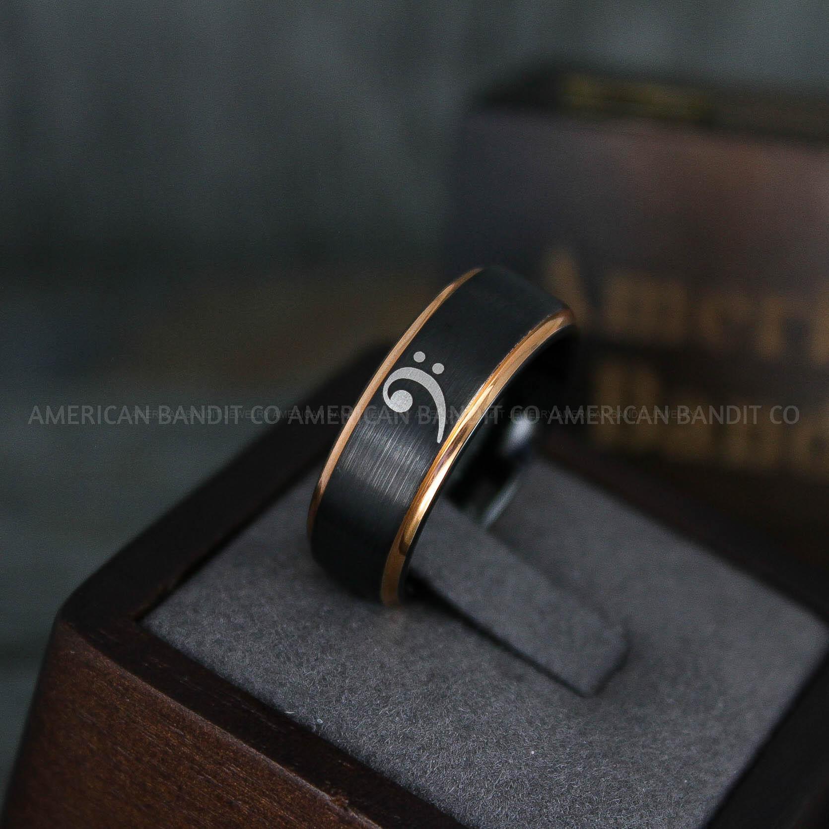 IMG_5943 Bass Clef Ring, Music Ring, Music Score Ring, Music Jewelry, Music Notes Ring, Piano Jewelry, Piano Ring, Guitar Ring, Musician Ring, Musician Jewelry - Image 1