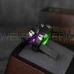 Penguin Ring, Penguin Jewelry, Penguins Wedding Ring, Penguins Wedding Band, Black Wedding Band, Black Wedding Ring, Penguins Jewelry