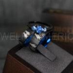 Penguin Rings, Couple Rings, Penguin Jewelry, Penguins Wedding Rings, Penguins Wedding Bands, Black Wedding Bands, Black Wedding Rings, Penguins Jewelry