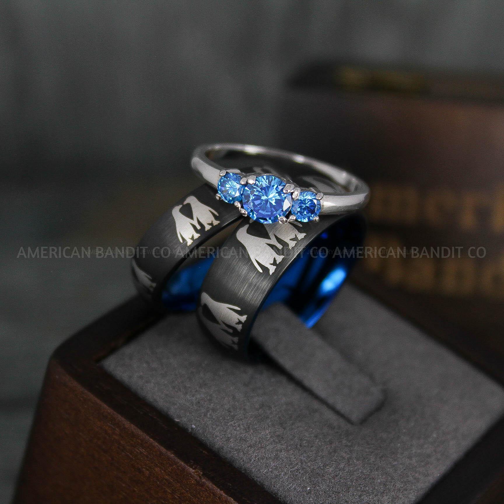 IMG_5952 Penguin Rings, Couple Rings, Penguin Jewelry, Penguins Wedding Rings, Penguins Wedding Bands, Black Wedding Bands, Black Wedding Rings, Penguins Jewelry - Image 1