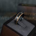 Penguin Ring, Penguin Jewelry, Penguins Wedding Ring, Penguins Wedding Band, Black Wedding Band, Black Wedding Ring, Penguins Jewelry