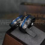 Jack and Sally Rings, Jack and Sally Wedding Bands, Couple Rings, Jack and Sally Wedding Rings - Image 2