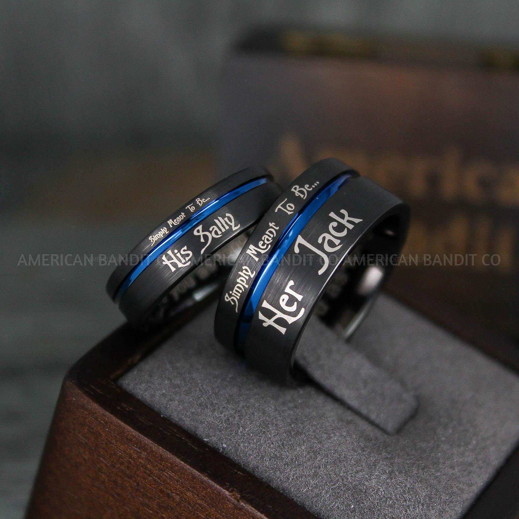 IMG_5962 Jack and Sally Rings, Jack and Sally Wedding Bands, Couple Rings, Jack and Sally Wedding Rings - Image 1