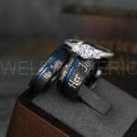 Jack and Sally Rings, Jack and Sally Wedding Bands, Couple Rings, Jack and Sally Wedding Rings