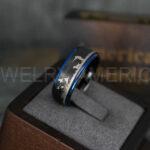 Flying Pheasant Rings, Pheasant Wedding Rings, Pheasant Hunting Ring, Hunting Jewelry, Black Wedding Band, Duck Hunting Ring, Pheasant Hunting Black Pheasant Band