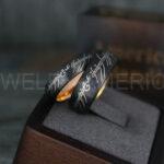 Elvish Ring, Elvish Wedding Ring, Elvish Wedding Band, Elvish Jewelry, Black Wedding Ring - Image 2