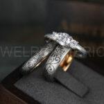 Zelda Rings, Zelda Wedding Rings, Gamer Rings, Gamer Jewelry, Zelda Wedding Bands, Gamer Wedding Rings, Gunmetal Wedding Rings