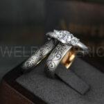 Zelda Rings, Zelda Wedding Rings, Gamer Rings, Gamer Jewelry, Zelda Wedding Bands, Gamer Wedding Rings, Gunmetal Wedding Rings - Image 5