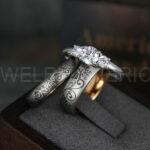 Zelda Rings, Zelda Wedding Rings, Gamer Rings, Gamer Jewelry, Zelda Wedding Bands, Gamer Wedding Rings, Gunmetal Wedding Rings - Image 4