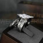 Zelda Rings, Zelda Wedding Rings, Gamer Rings, Gamer Jewelry, Zelda Wedding Bands, Gamer Wedding Rings, Black Wedding Rings