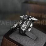 Zelda Rings, Zelda Wedding Rings, Gamer Rings, Gamer Jewelry, Zelda Wedding Bands, Gamer Wedding Rings, Black Wedding Rings - Image 6