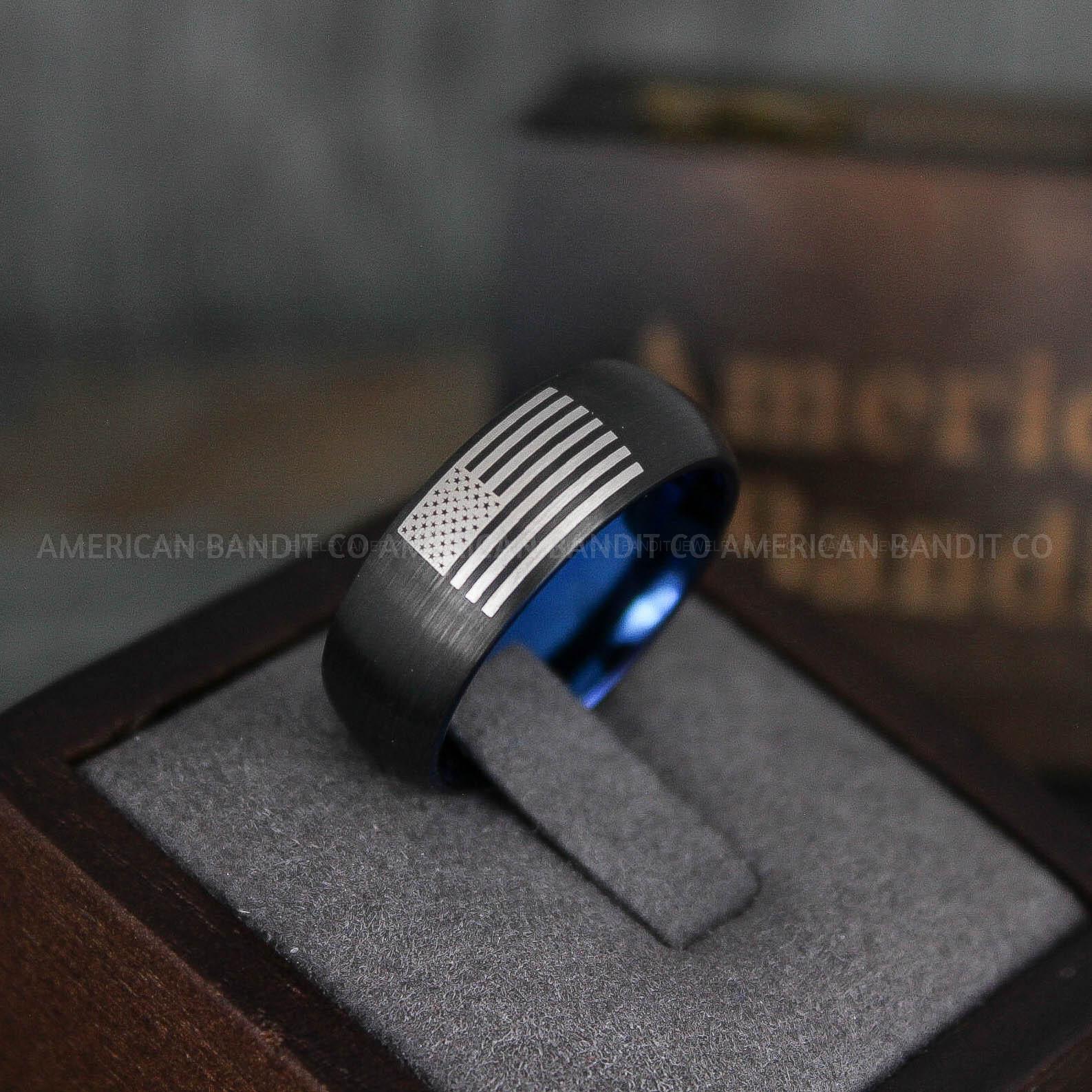 IMG_6033 American Flag Rings, Camo Rings, Army Rings, Military Ring, Military Jewelry, Army Couple, Army Wife, Army Husband, Military Wife - Image 1