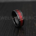 Vikings Ring, Dragon Ring, Dragon Scroll Ring, Vikings Wedding Band, Black Wedding Band
