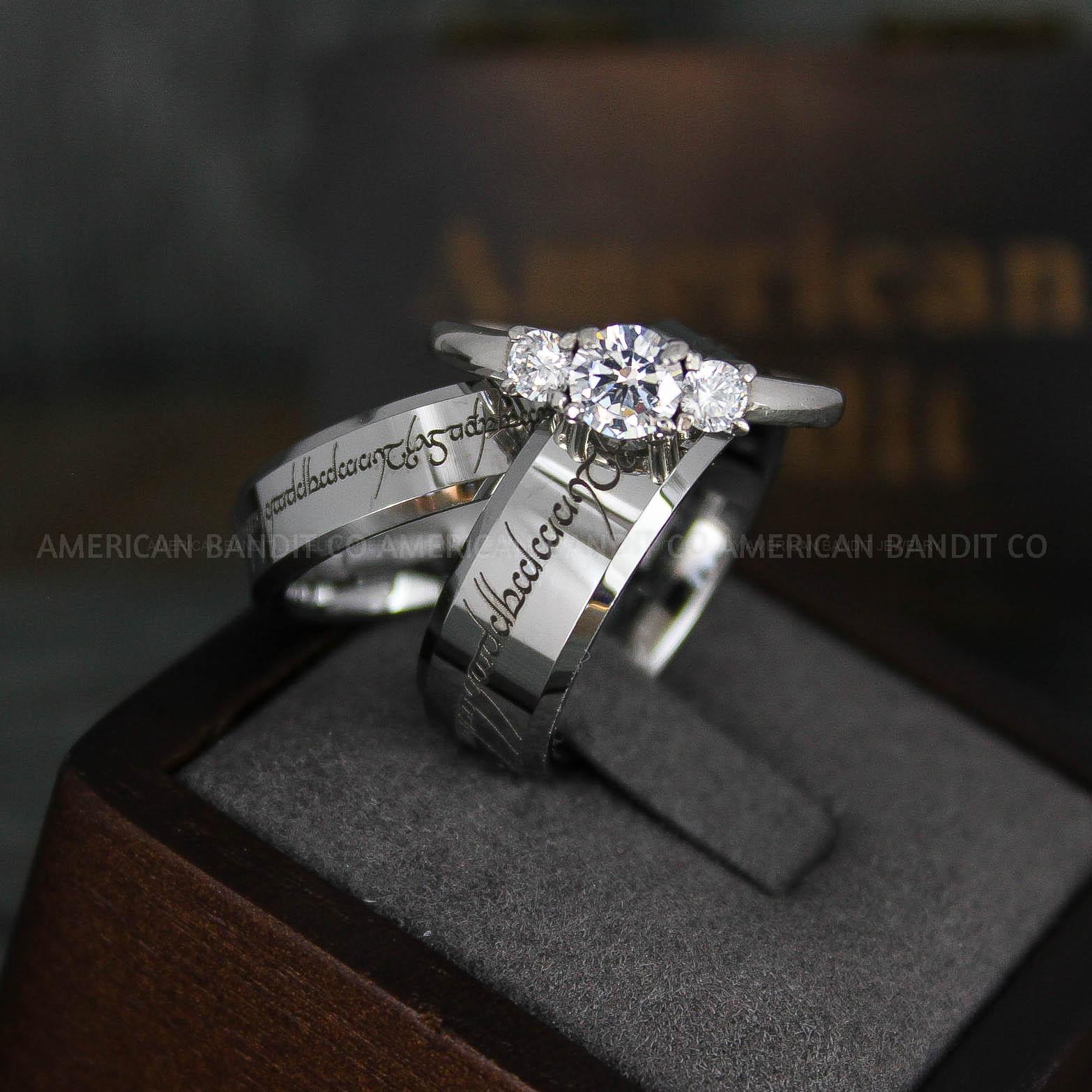IMG_6052 Elvish Rings, Couple Rings, Elvish Wedding Rings, Elvish Wedding Bands, Elvish Jewelry, Silver Wedding Rings - Image 1