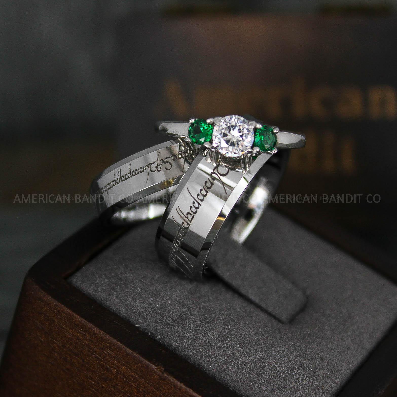 IMG_6055 Elvish Rings, Couple Rings, Elvish Wedding Rings, Elvish Wedding Bands, Elvish Jewelry, Silver Wedding Rings - Image 1