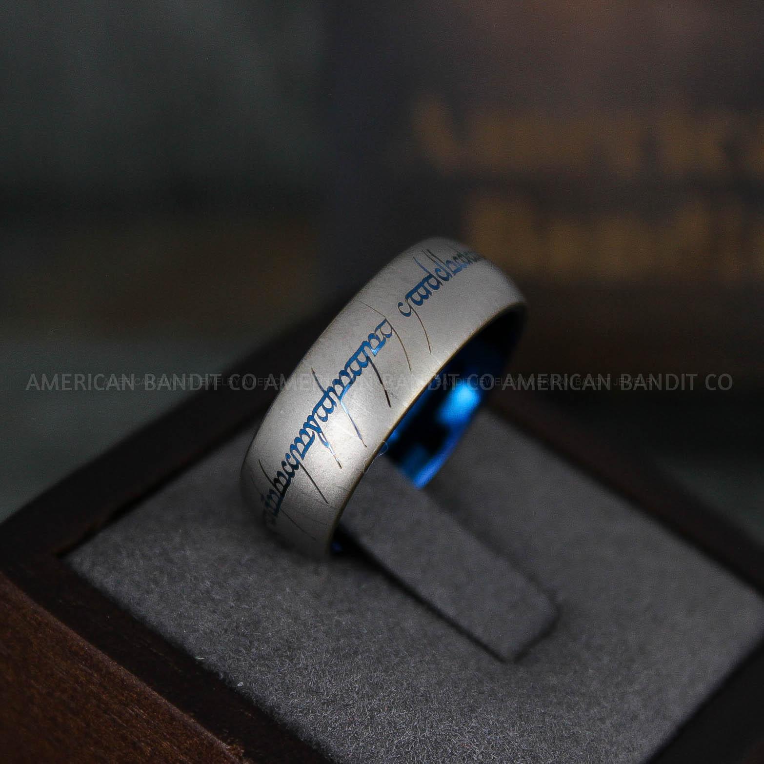 IMG_6057 Elvish Ring, Elvish Wedding Ring, Elvish Wedding Band, Elvish Jewelry, Blue Wedding Ring - Image 1