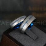 Elvish Ring, Elvish Wedding Ring, Elvish Wedding Band, Elvish Jewelry, Blue Wedding Ring - Image 2
