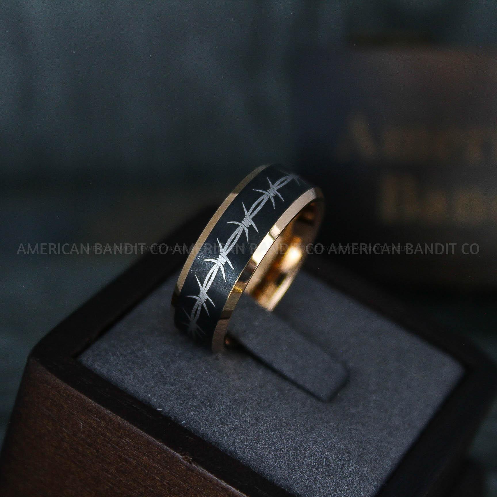 IMG_6079 Barb Wire Ring, Barbed Wire Ring, Barb Wire Wedding Ring, Couple Rings, Biker Rings - Image 1