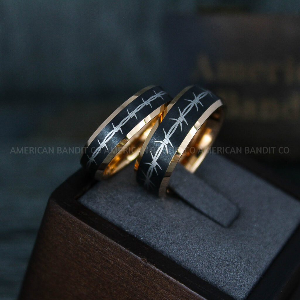 Barb Wire Ring, Barbed Wire Ring, Barb Wire Wedding Ring, Couple Rings ...