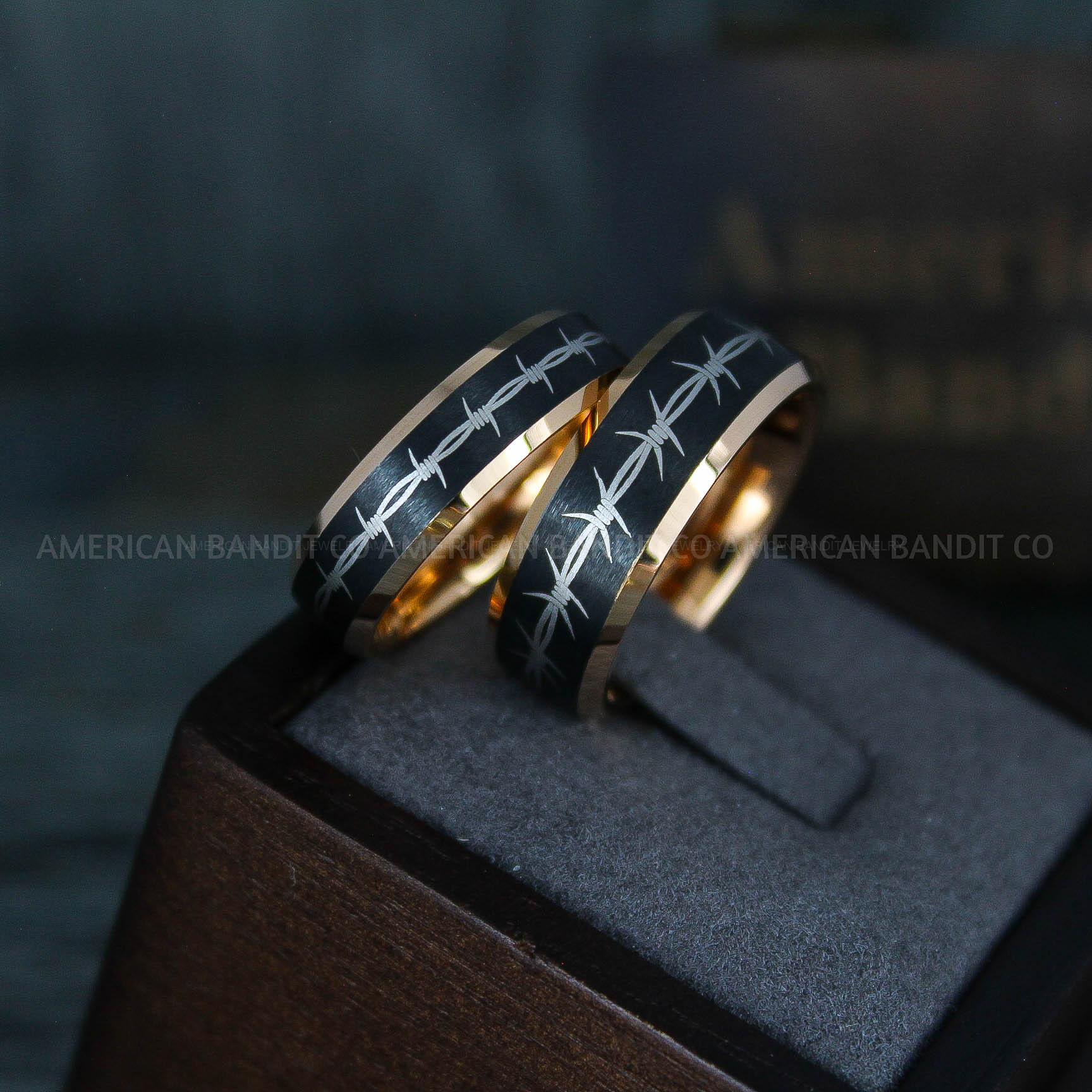 IMG_6080 Barb Wire Ring, Barbed Wire Ring, Barb Wire Wedding Ring, Couple Rings, Biker Rings - Image 1