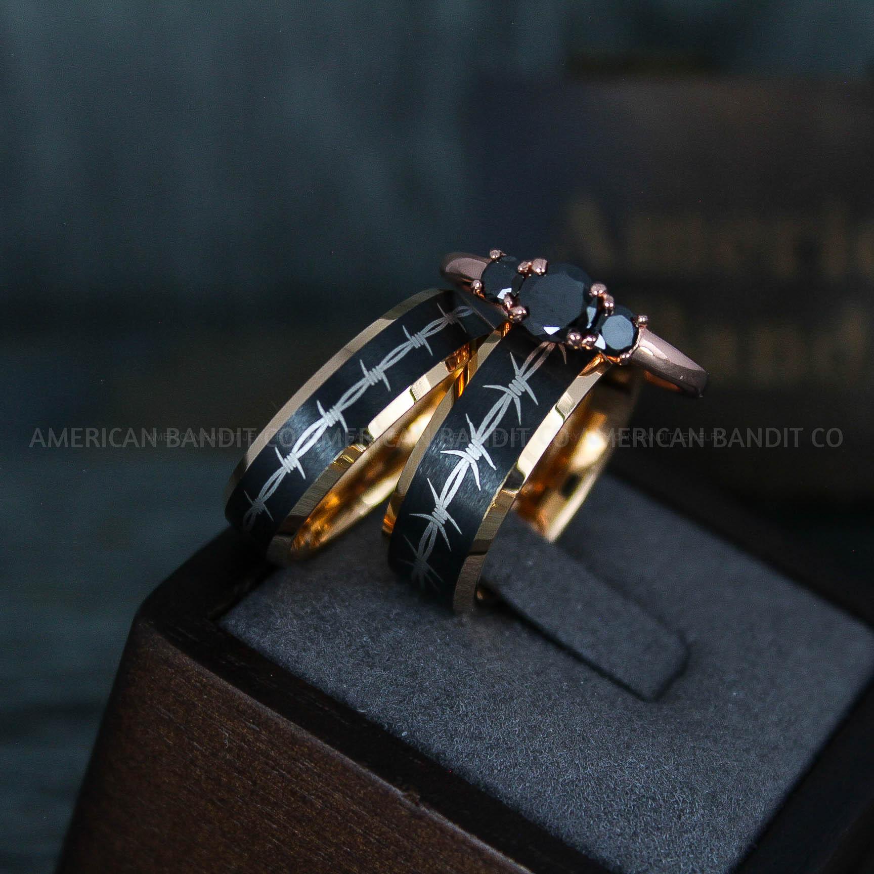 IMG_6081 Barb Wire Ring, Barbed Wire Ring, Barb Wire Wedding Ring, Couple Rings, Biker Rings - Image 1