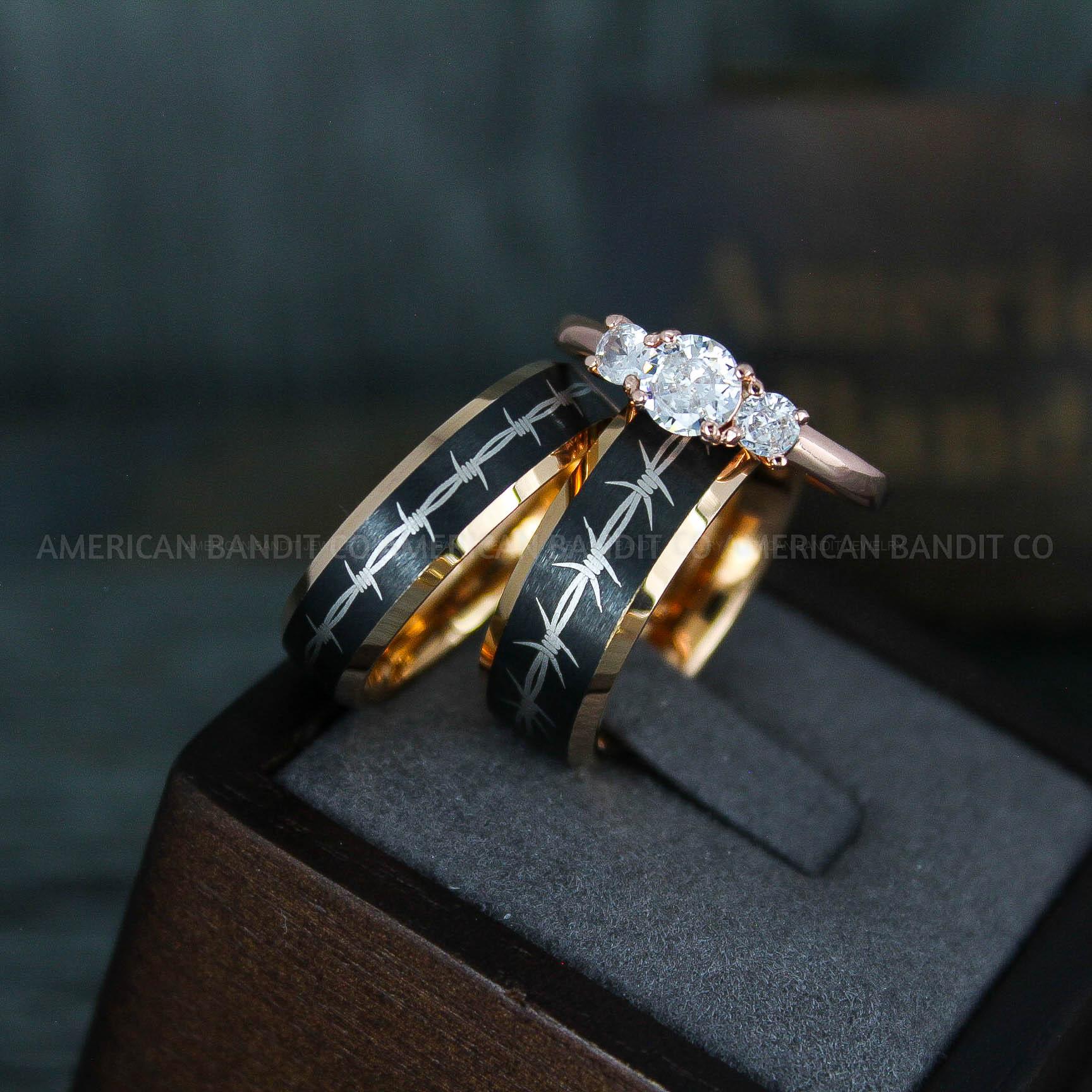 IMG_6082 Barb Wire Ring, Barbed Wire Ring, Barb Wire Wedding Ring, Couple Rings, Biker Rings - Image 1