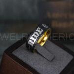 Ride or Die Rings, Ride or Die, Ride or Die Wedding Rings, Ride or Die Wedding Bands, Black Wedding Rings, Black Wedding Bands, Biker Rings