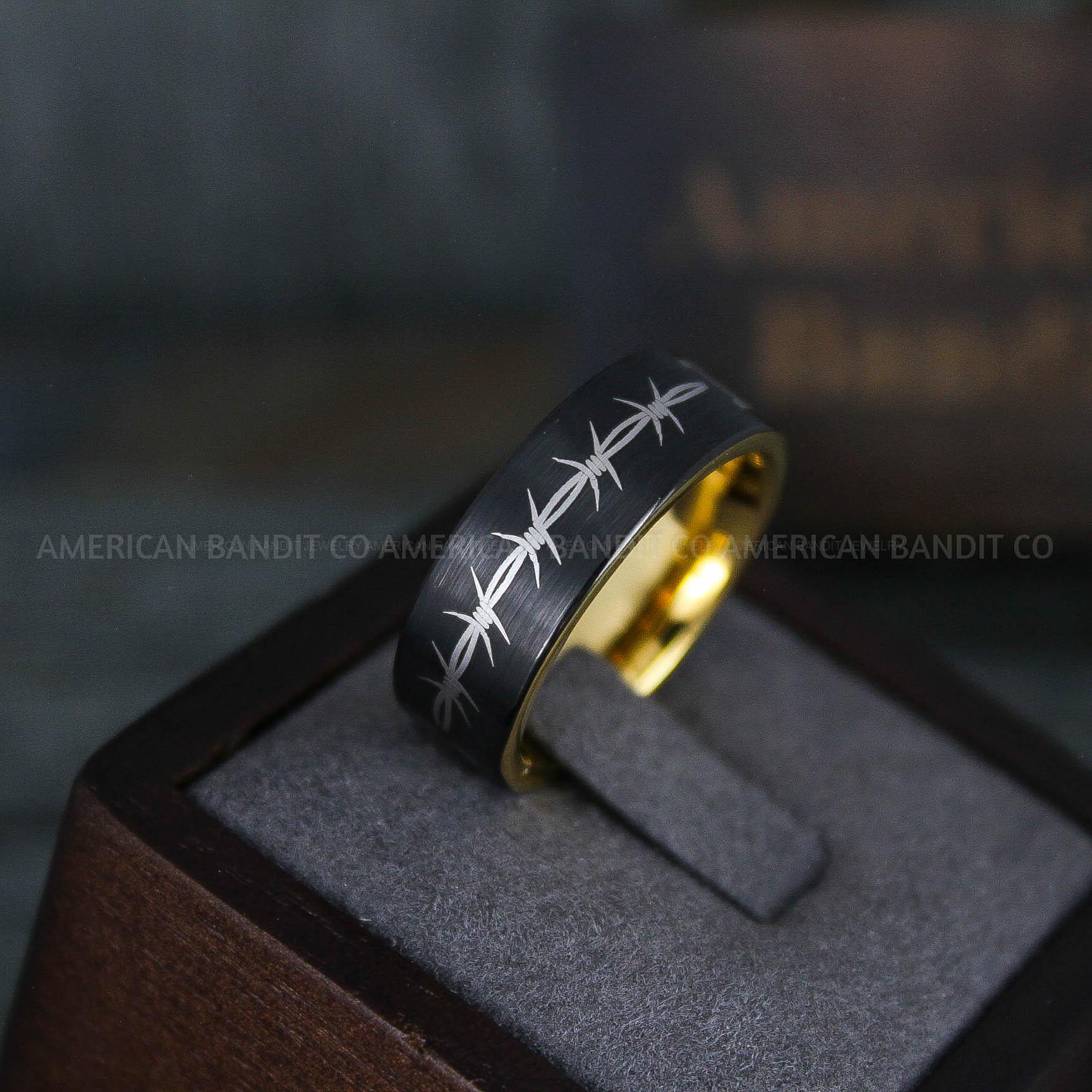 IMG_6103 Barb Wire Ring, Barbed Wire Ring, Barb Wire Wedding Ring, Couple Rings, Biker Rings - Image 1
