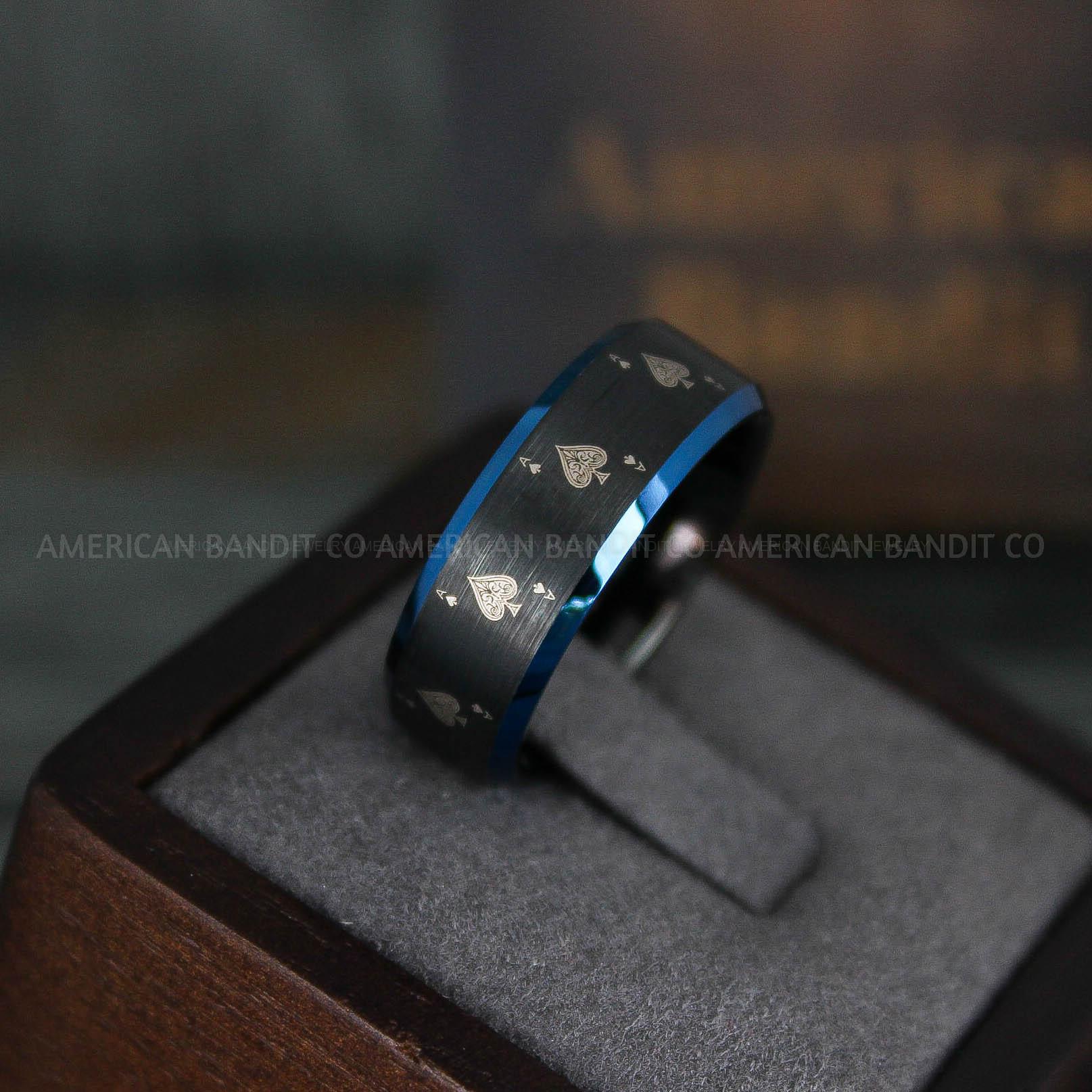 IMG_6110 Ace of Spades Rings, Poker Rings, Blackjack Rings, Poker Jewelry, Spade Rings, Spade Wedding Band - Image 1